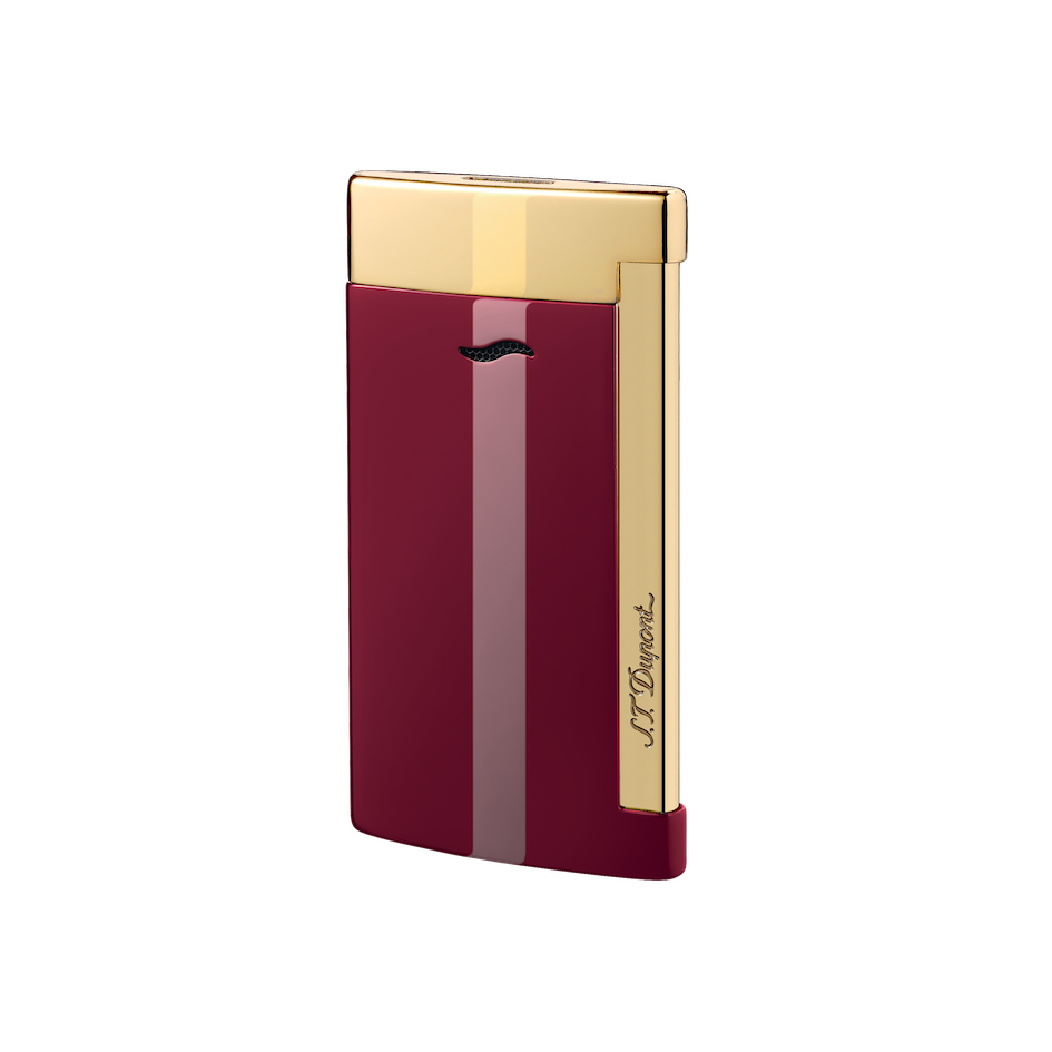 S.T. Dupont Lighter Slim 7 - Gold Finish Lighter S.T. Dupont Lotus Red & Golden Finishes  
