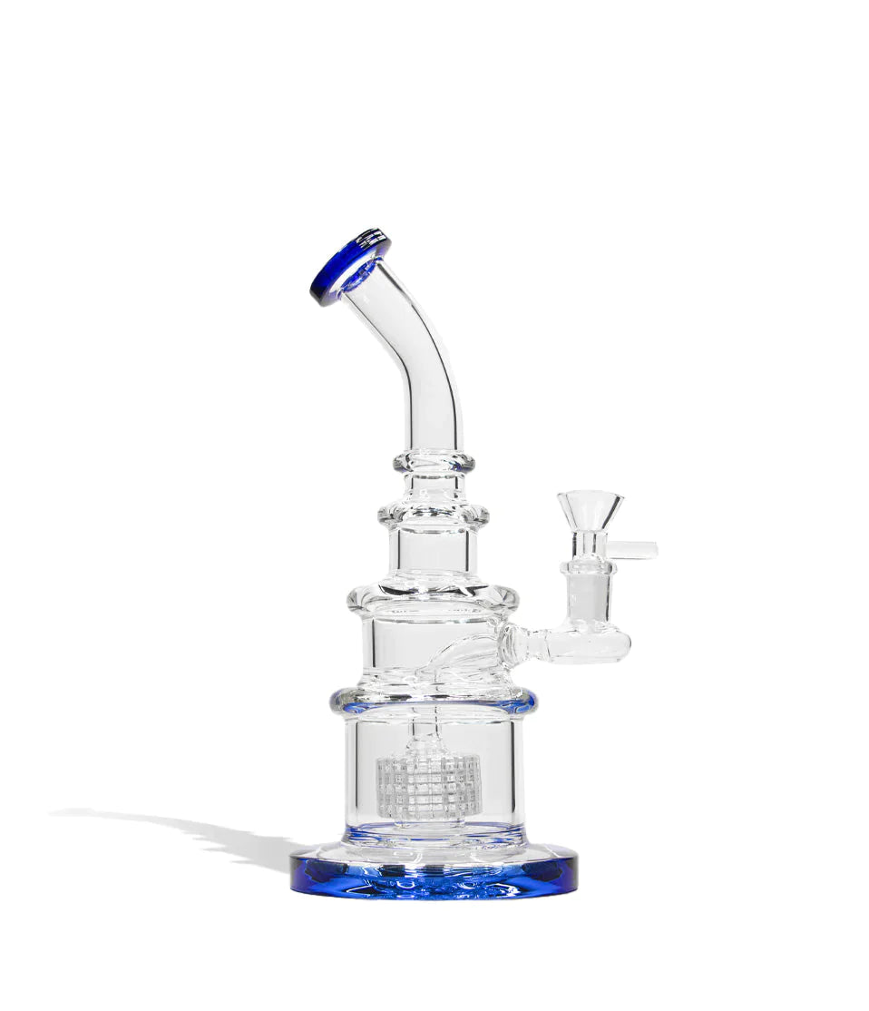 Water Pipe with Honey Comb Perc - 10 Inch Cannabis Accessories Lighter USA Blue  