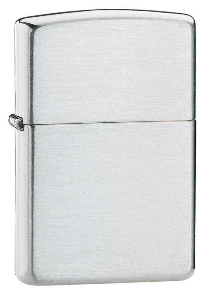 Zippo Lighter - Sterling Silver Brushed Finish Zippo Zippo   