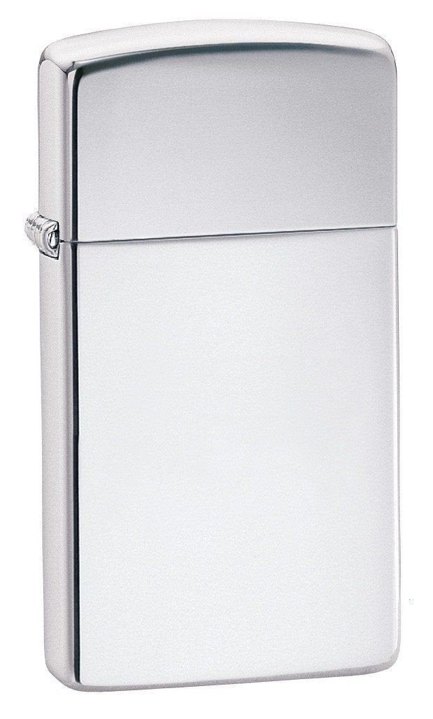 Zippo Lighter - Slim High Polish Chrome Zippo Zippo   