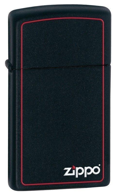 Zippo Lighter - Slim Black Matte Zippo Border Zippo Zippo   