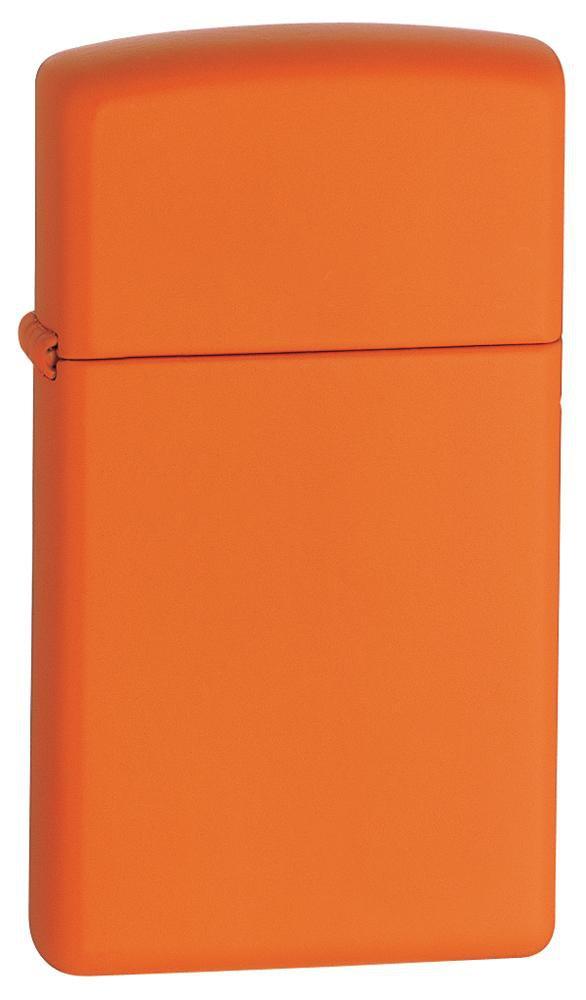 Zippo Lighter - Slim Orange Matte Zippo Zippo   