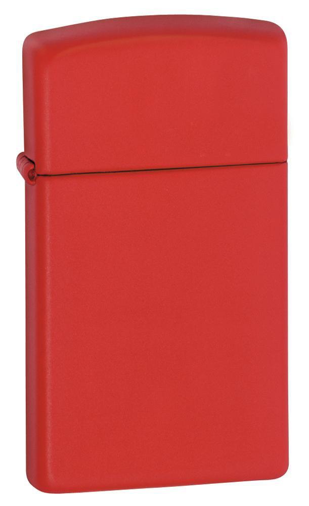 Zippo Lighter - Slim Red Matte Zippo Zippo   