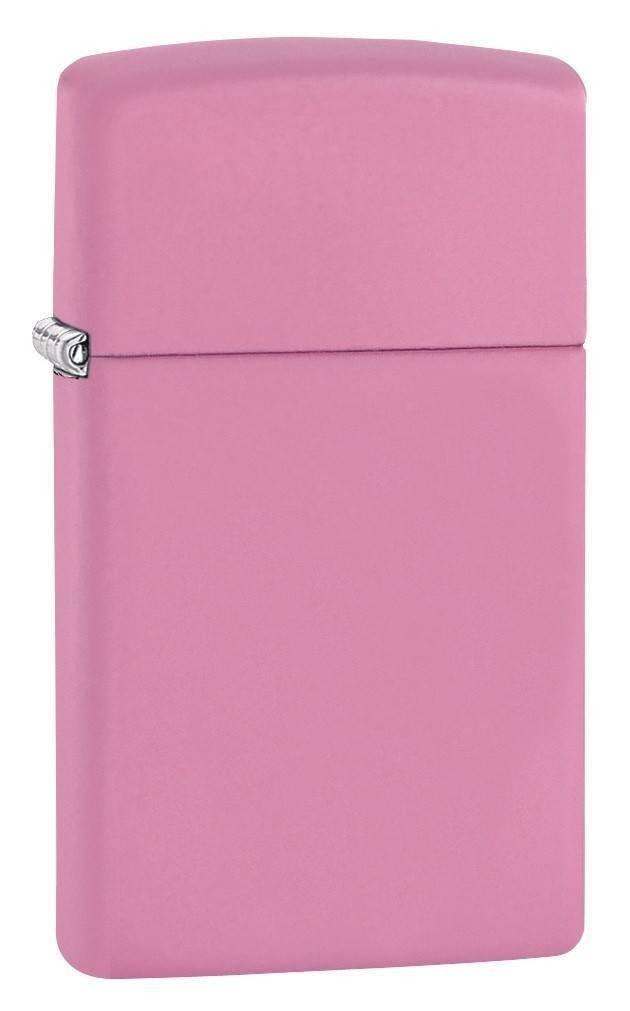 Zippo Lighter - Pink Matte Slim Zippo Zippo   