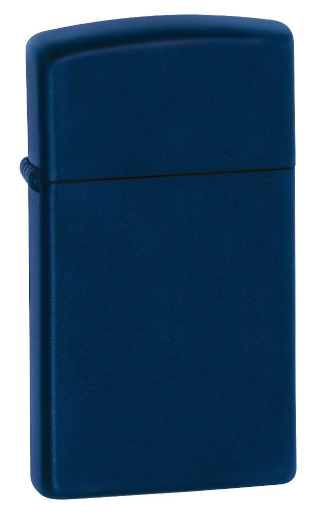 Zippo Lighter - Slim Navy Blue Matte Zippo Zippo   