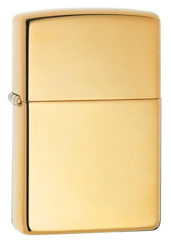 Zippo Lighter - Armor High Polish Brass Zippo Zippo   
