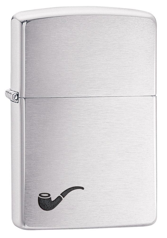 Zippo Lighter - Pipe Lighter Brushed Chrome Zippo Zippo   