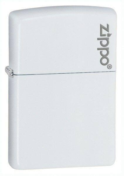Zippo Lighter - White Matte with Zippo Logo Zippo Zippo   