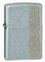 Zippo Lighter - Distressed Knot Street Chrome Zippo Zippo   