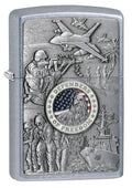 Zippo Lighter - Joined Forces Street Chrome Zippo Zippo   