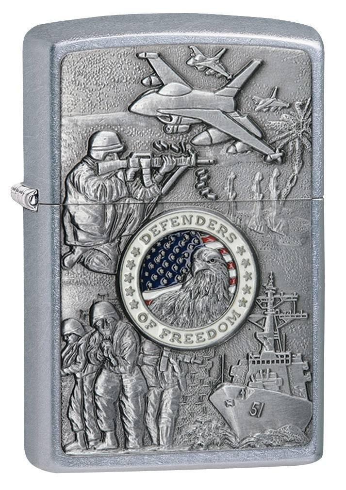 Zippo Lighter - Joined Forces Street Chrome Zippo Zippo   