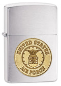 Zippo Lighter - U.S. Air Force Brushed Chrome Zippo Zippo   