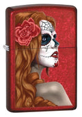 Zippo Lighter - Day of the Dead Candy Apple Red Zippo Zippo   