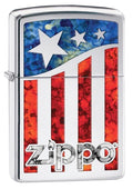 Zippo Lighter - American Flag w/ Zippo Logo Zippo Zippo   