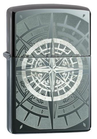 Zippo Lighter - Compass Black Ice Zippo Zippo   