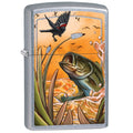 Zippo Lighter - Bass Bird on a Street Chrome Finish Zippo Zippo   
