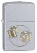 Zippo Lighter - Dice Satin Chrome Zippo Zippo   