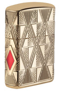 Zippo Lighter - Luxury Diamond Armor High Polish Gold Zippo Zippo   