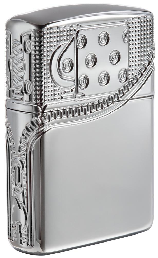 Zippo Lighter - Zipper Armor High Polish Chrome Zippo Zippo   