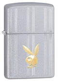 Zippo Lighter - Playboy Brass Bunny Satin Chrome Zippo Zippo   