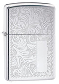 Zippo Lighter - Venetian High Polish Chrome Zippo Zippo   