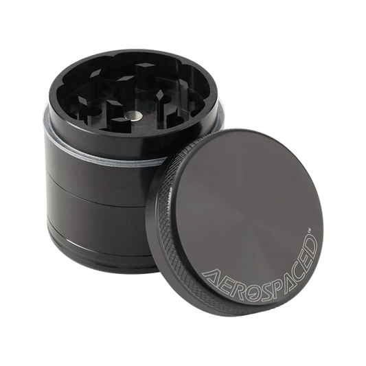 Aerospaced 4 Piece Grinder by Higher Standards - 40MM Cannabis Accessories Aerospaced Black  