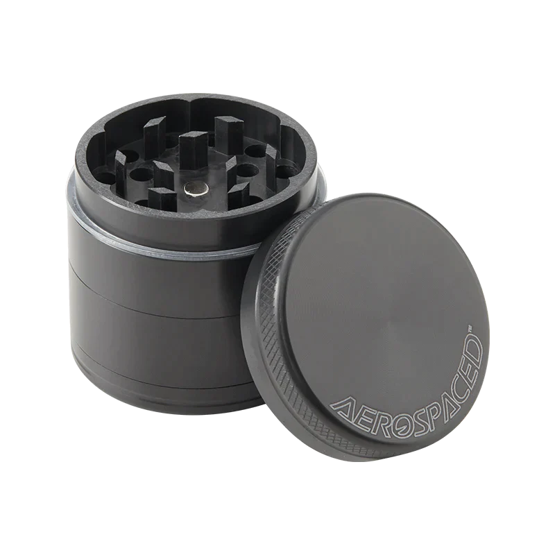 Aerospaced 4 Piece Grinder by Higher Standards - 40MM Cannabis Accessories Aerospaced Gunmetal  