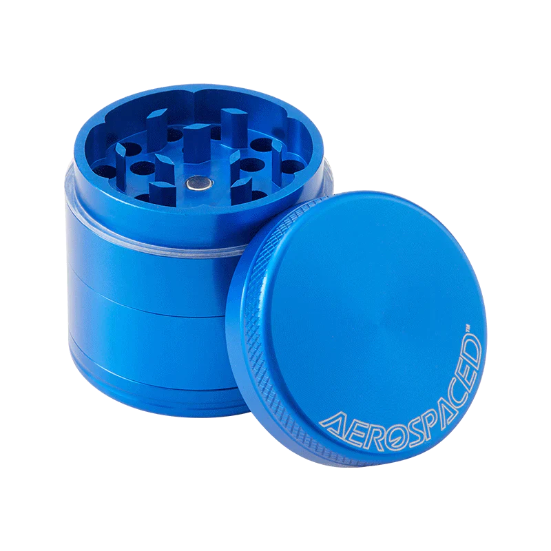 Aerospaced 4 Piece Grinder by Higher Standards - 40MM Cannabis Accessories Aerospaced Light Blue  