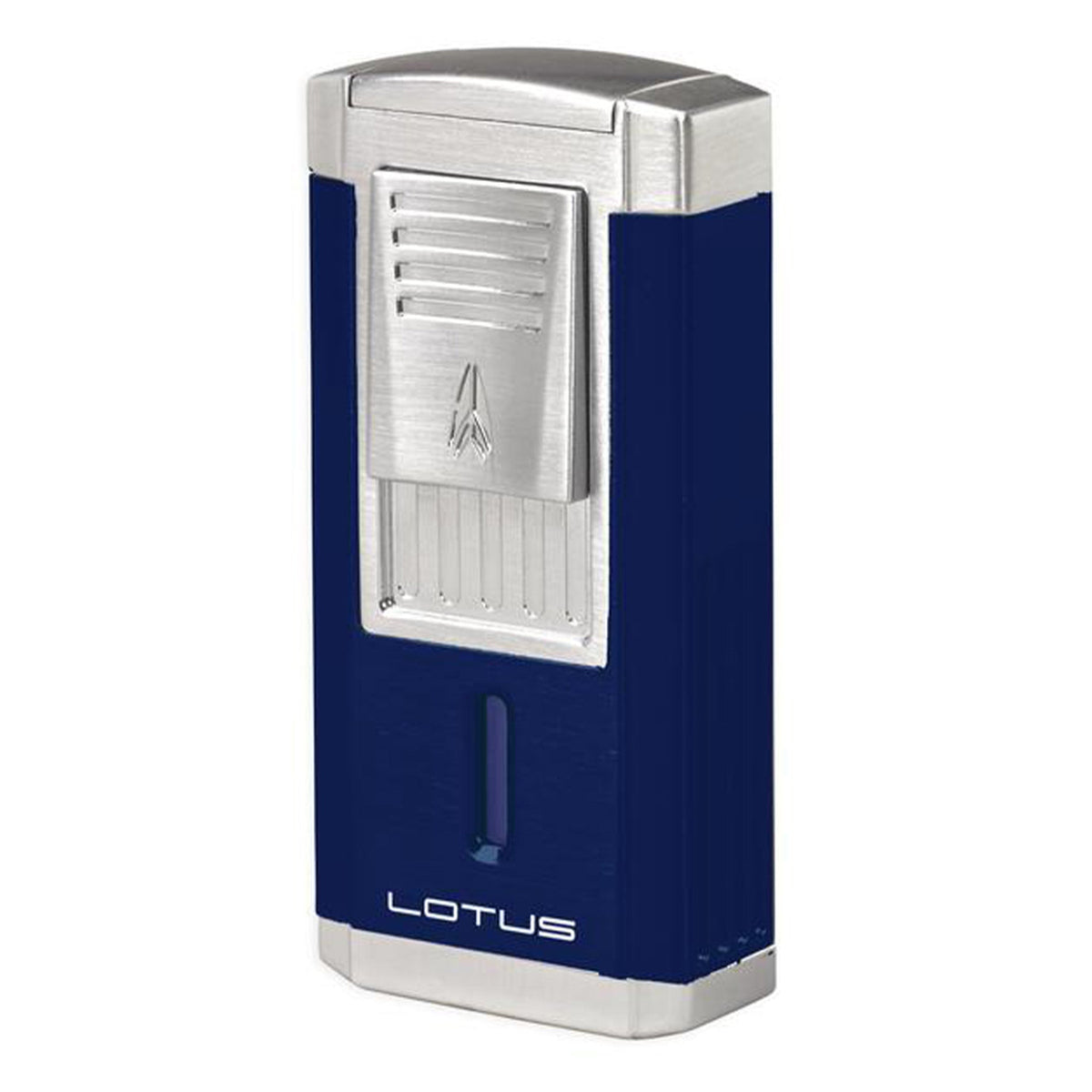 Lotus Lighter Duke L60 Tiple Flame Lighter w/ Cutter Lighter Lotus Blue & Chrome  
