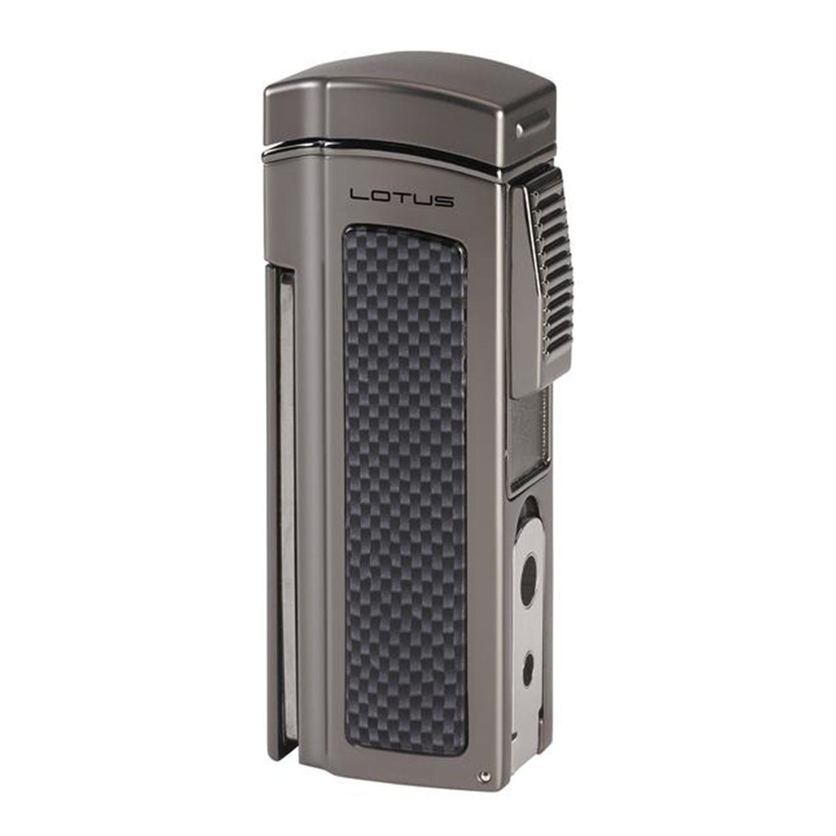 Lotus Dominator Quad Torch Table Lighter - Black Matte Lighter Lotus Dark Gunmetal Matte  