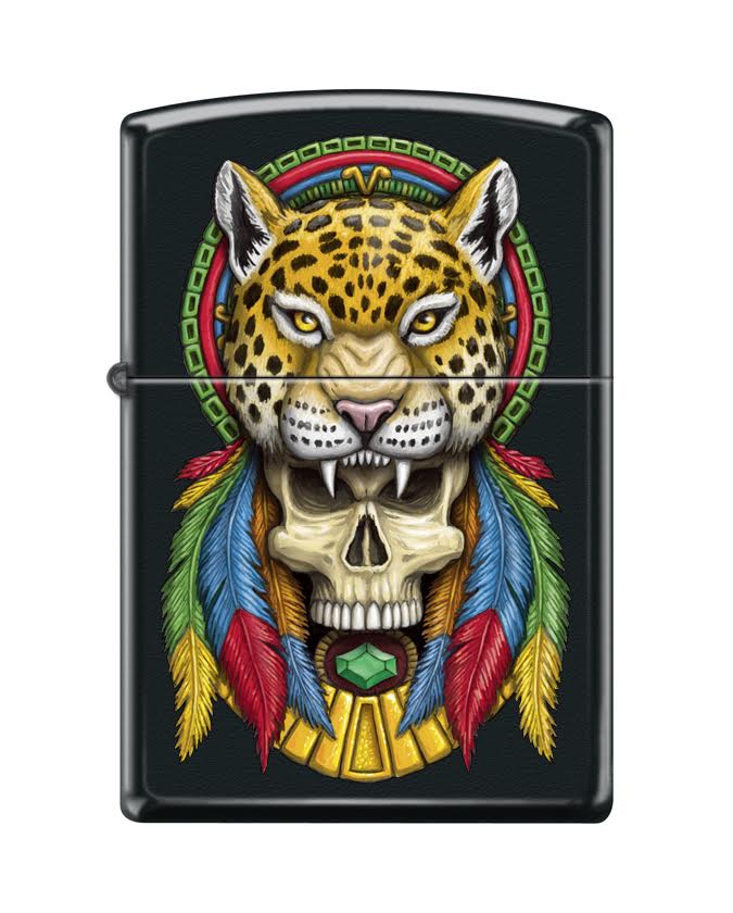 Zippo Lighter - Headdress Cheetah Skull Zippo Zippo   