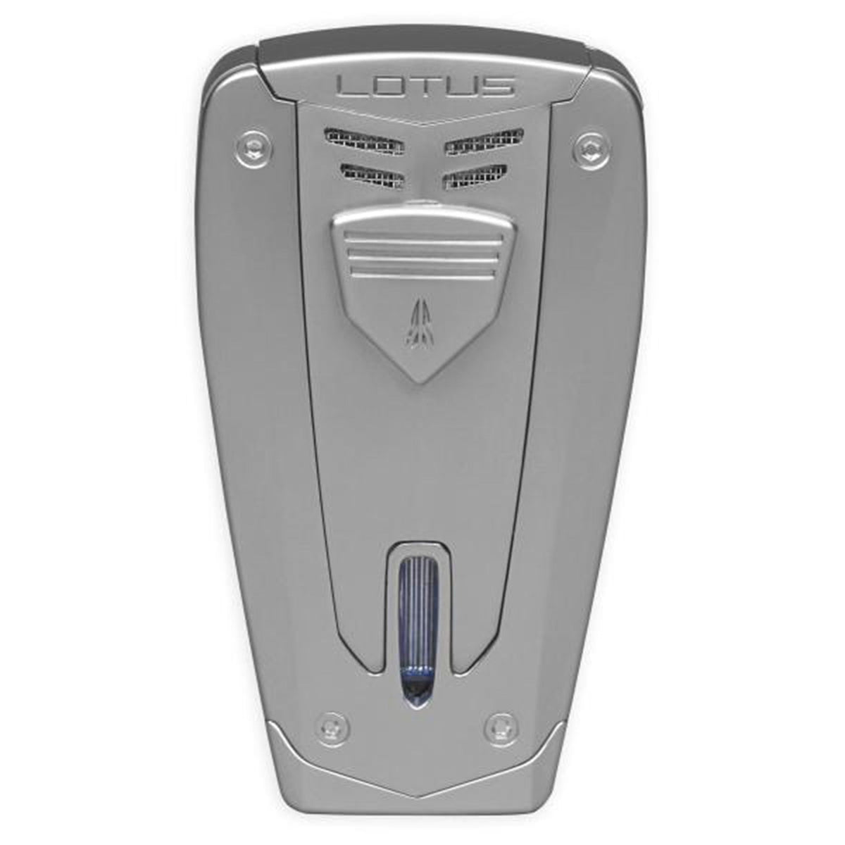 Lotus Lighter Fusion L67 Triple Jet Lighter w/ Cigar Punch Lighter Lotus Matte Chrome  