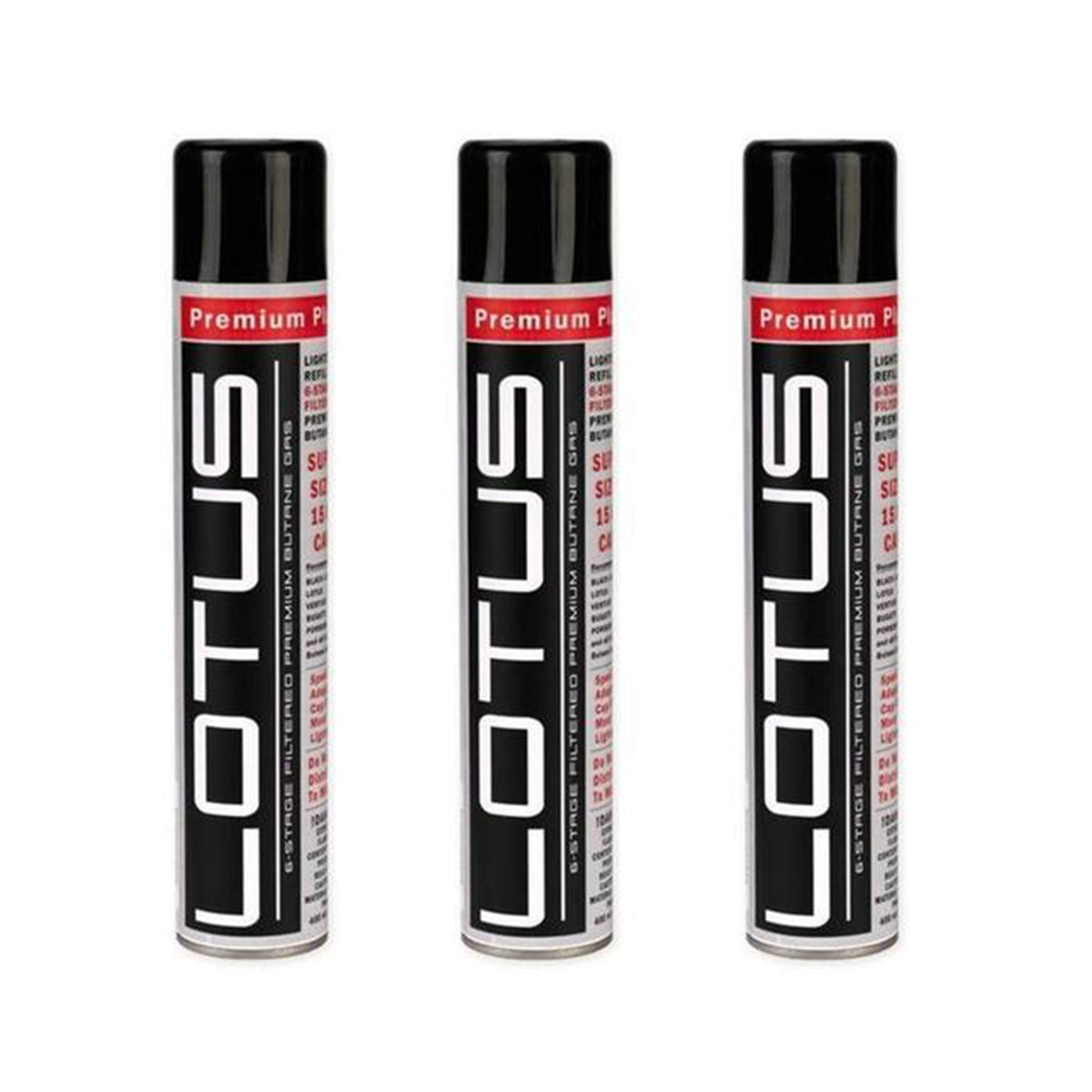 Lotus Premium Butane Gas Lighter Lotus 400mL 3 Pack 