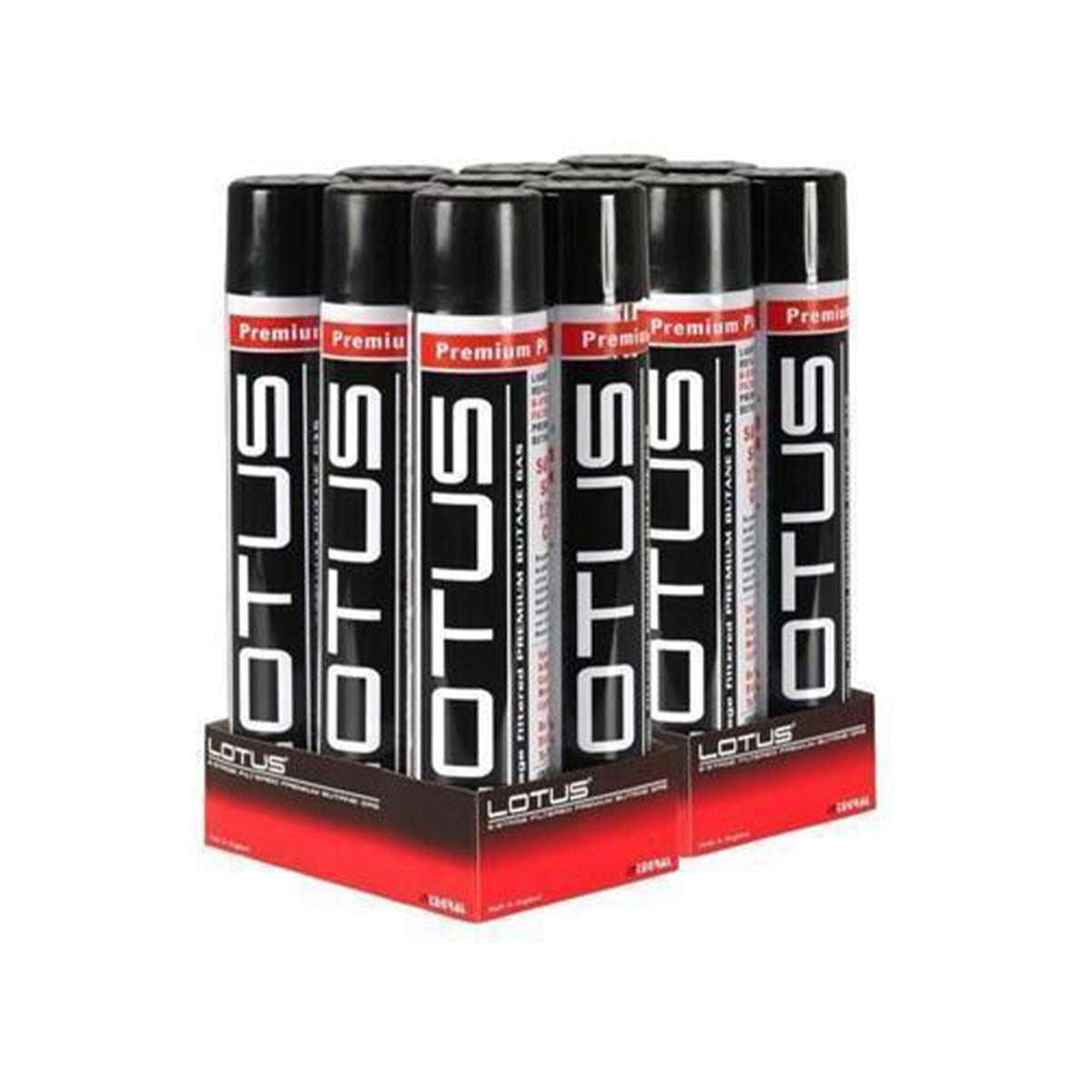 Lotus Premium Butane Gas Lighter Lotus 400mL 12 Pack 