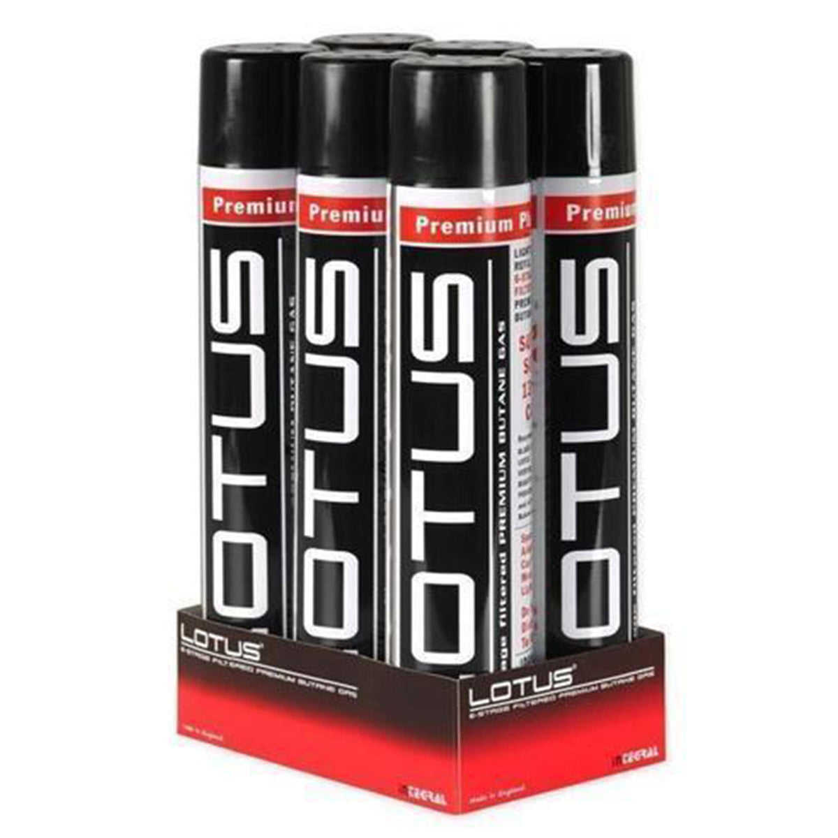 Lotus Premium Butane Gas Lighter Lotus 400mL 6 Pack 