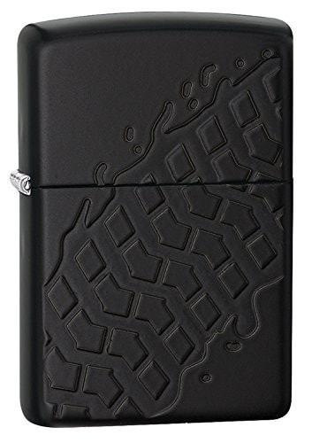 Zippo Lighter - Tire Tread Armor Black Matte Zippo Zippo   