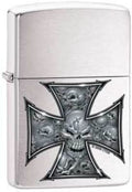 Zippo Lighter - Maltese Skulled Cross Zippo Zippo   