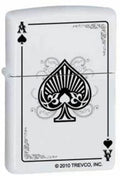 Zippo Lighter - In Spades White Matte Zippo Zippo   
