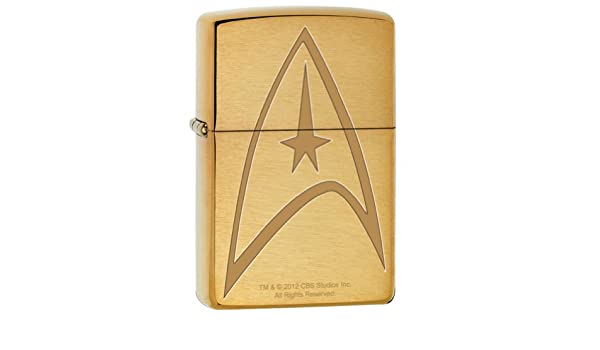 Zippo Lighter - Star Trek Command Uniform Brushed Brass Zippo Zippo   