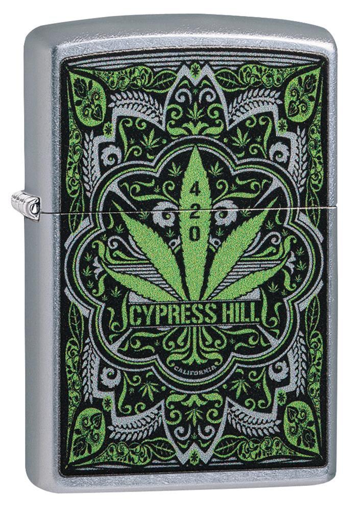 Zippo Lighter - 420 Cypress Hill Leaf Street Chrome Zippo Zippo   