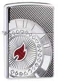 Zippo Lighter - Armor Poker Chip High Polish Chrome Zippo Zippo   