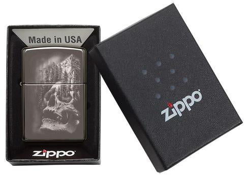 Zippo Lighter - Skull Mountain Design Zippo Zippo   