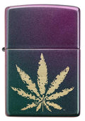 Zippo Lighter - Iridescent Marijuana Leaf Zippo Zippo   