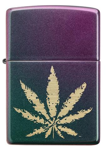 Zippo Lighter - Iridescent Marijuana Leaf Zippo Zippo   