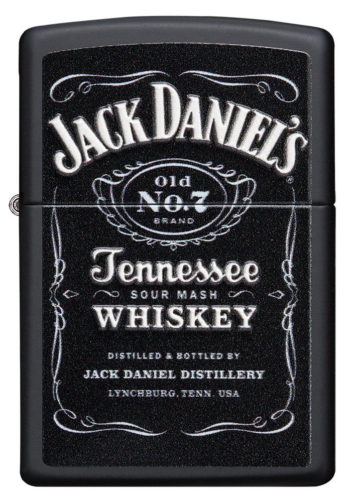 Zippo Lighter - Jack Daniel's Tennessee Whiskey on Black Matte Zippo Zippo   