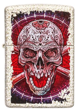Zippo Lighter - Mercury Glass Skull Design Zippo Zippo   