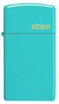 Zippo Lighter - Slim Flat Turquoise w/ Zippo Logo Zippo Zippo   