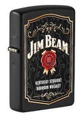 Zippo Lighter - Jim Beam Label on a Black Matte Finish Zippo Zippo   