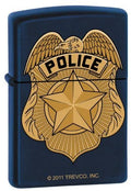 Zippo Lighter - Navy Blue Police Badge Zippo Zippo   