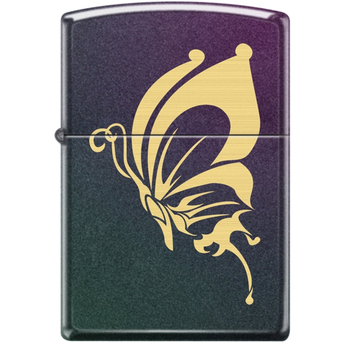 Zippo Lighter - Butterfly Iridescent Finish Zippo Zippo   